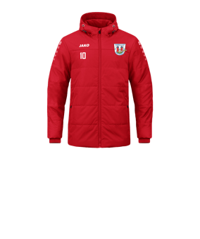 JAKO Team Coach Kapuzenjacke Kids Rot F100
