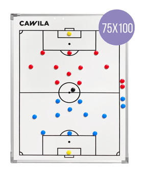 Cawila Taktiktafel Fussball inkl. Tasche | Size: 75 x 100 cm Weiss - weiss