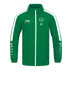 JAKO Power Allwetterjacke Grün Weiss F200