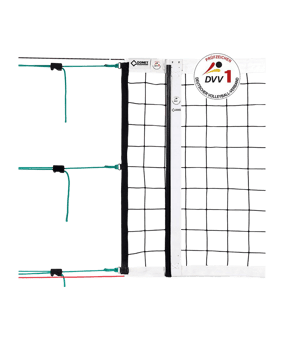 Dost Volleyball-Turniernetz DVV-1, 4 mm Tornetz Schwarz - schwarz