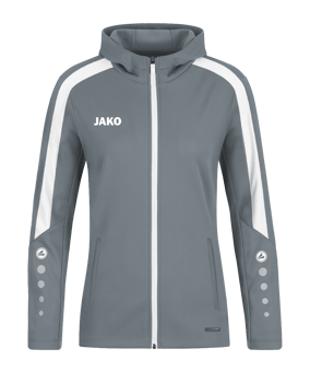JAKO Power Kapuzenjacke Damen Grau F840 - grau