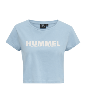 Hummel hmlLEGACY Cropped T-Shirt Damen Blau F7165 - blau
