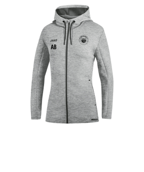 JAKO Premium Basic Kapuzenjacke Damen Grau F40