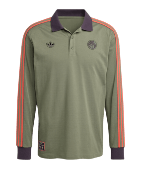 adidas FC Bayern München Icon Long Sleeve Polo Grün - gruen