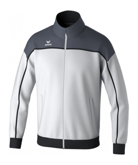 Erima Change Trainingsjacke Weiss Grau Schwarz - weiss