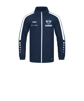 JAKO Power Allwetterjacke Kids Blau Weiss F900