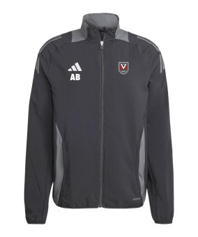 adidas Tiro 24 Competition Präsentationsjacke Schwarz Grau