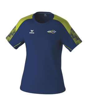 Erima Evo Star T-Shirt Damen Blau Gelb