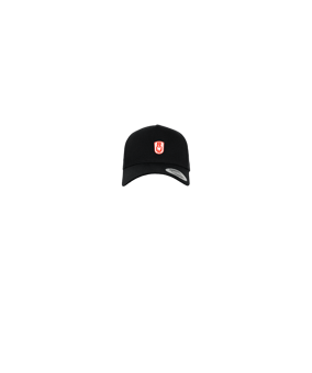 Merch 5 Panel Curved Snapback Cap Schwarz | logo4c