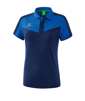 Erima Squad Poloshirt Damen Blau - blau