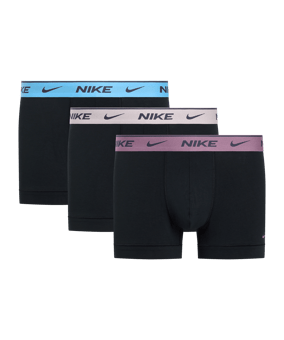 Nike Cotton Stretch Trunk 3er Pack Boxershort Schwarz F070 - schwarz