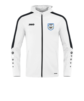 JAKO Power Kapuzenjacke Weiss Schwarz F000