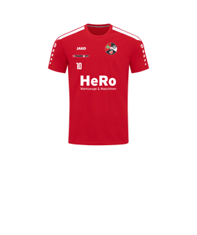 JAKO Power T-Shirt Kids Rot Weiss F100