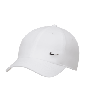 Nike Club Unstructured Metal Swoosh Cap Weiss F100 - weiss