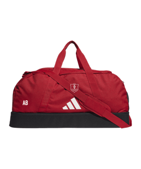 adidas Tiro League Duffel Bag Gr. L Rot Weiss