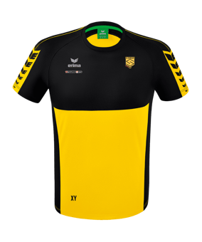 Erima Six Wings T-Shirt Gelb Schwarz