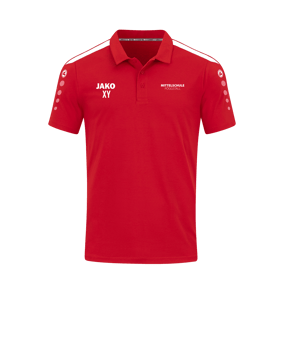 JAKO Power Poloshirt Rot Weiss F100