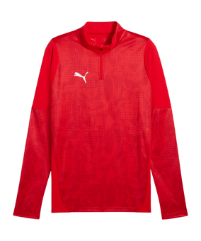 PUMA teamCUP Training 1/4 Zip Felpa Rosso C01 - rosso
