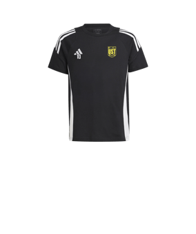 T-shirt coton adidas Tiro 24 enfants noir blanc 