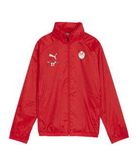 PUMA teamGOAL Allwetterjacke Kids Rot Weiss F01