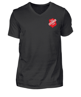 TSV Schopfloch V Neck Wappen Schwarz - schwarz