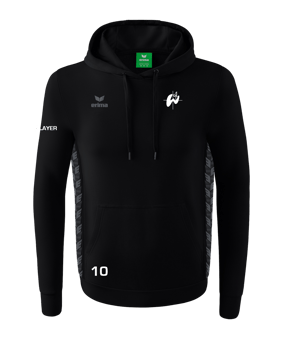 Erima Team Essential Hoody Schwarz Grau