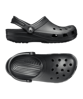 Crocs Classic Clog Badelatsche Schwarz - schwarz