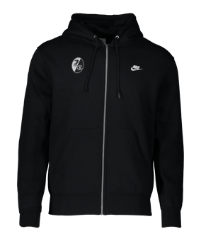 Nike SC Freiburg Club Sweatjacke Schwarz F010 - schwarz