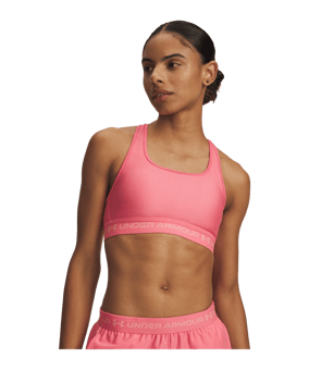 Under Armour Crossback Mid Sport-BH Damen Rosa F601 - rosa