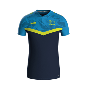 JAKO Iconic Poloshirt Blau Gelb F914