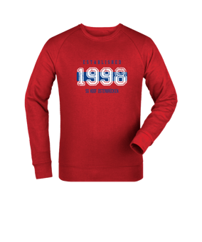 Merch Roller Sweatshirt Red | #established