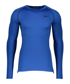Nike Pro Longsleeve Blau Schwarz F480 - blau