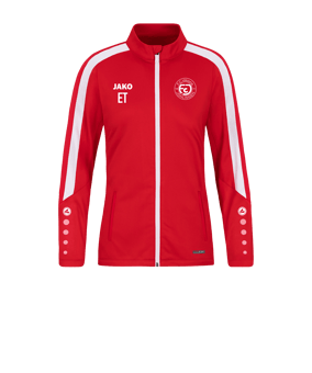JAKO Power Polyesterjacke Damen Rot Weiss F100