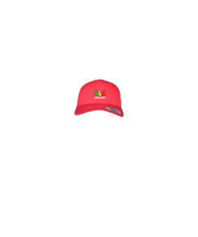 Merch 5 Panel Retro Trucker Cap Red | #logo4c