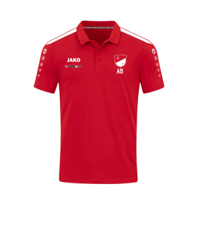 JAKO Power Poloshirt Rot Weiss F100