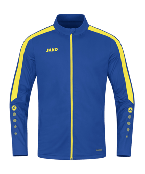 JAKO Power Polyesterjacke Damen Blau Gelb F404 - blau