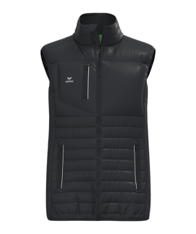 Erima CMPT Puffer Weste Schwarz - schwarz