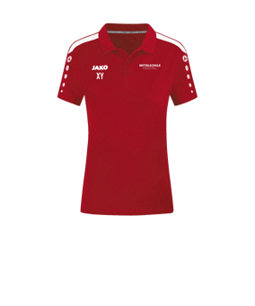 JAKO Power Poloshirt Damen Rot Weiss F100