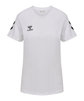 Hummel Go 2.0 Chevron T-Shirt Damen Weiß F9001 - weiss