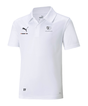 PUMA teamLIGA Sideline Polo Weiss Schwarz F04