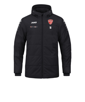 JAKO Team Coach Kapuzenjacke Schwarz F800