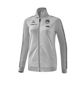 Erima Essential Team Tracktop Jacke Damen Hellgrau