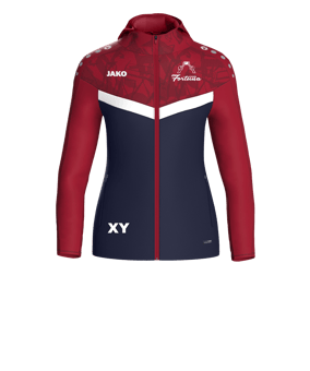 JAKO Icon Kapuzenjacke Damen Blau Rot F901