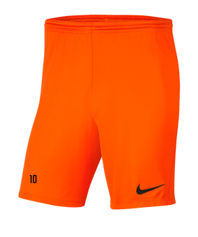 Nike Park III Short Kids Orange F819