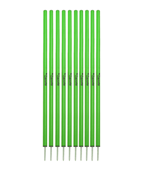 Cawila Slalom L 10Stk d33mm 160cm&13cm Spitze Grün - gruen