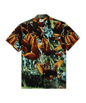 Obey Bloom Woven Hemd Orange - orange