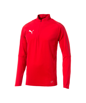 PUMA FINAL Training 1/4 Zip Top Rot Schwarz F01 - rot
