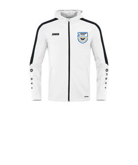 JAKO Power Kapuzenjacke Kids Weiss Schwarz F000