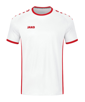 JAKO Primera KA Trikot Weiss Rot F011 - weiss
