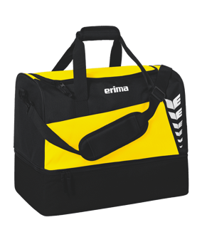 Erima Six Wings Sporttasche mit Bodenfach Gr. L Gelb Schwarz